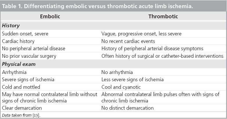 Image result for acute limb ischemia